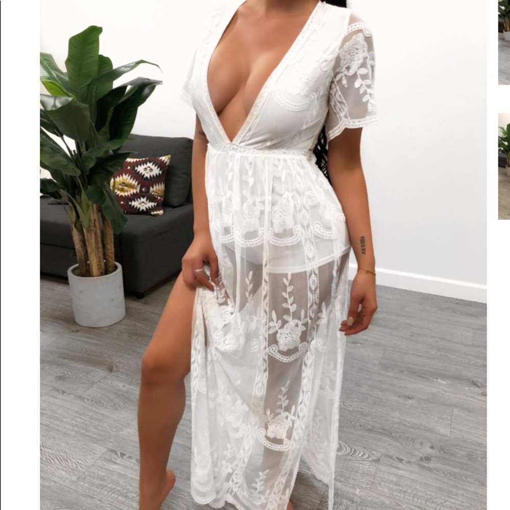 Long lace dress